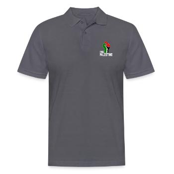 Palestine libre - Polo Homme - charbon - Devant - Nico (186cm)