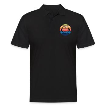 hockey is my passion field hockey sport club - Men's Polo Shirt - black - Front - Kai (181cm)