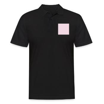 Rosa, Pink, Dunkelrosa (auch personalisierbar) - Männer Poloshirt - Schwarz - Vorne - Kai (181cm)