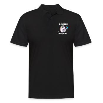 science - Men's Polo Shirt - black - Front - Kai (181cm)