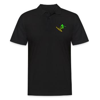 Surf Girl Tribal Tattoo Surf Lover Gift Idea - Men's Polo Shirt - black - Front - Kai (181cm)