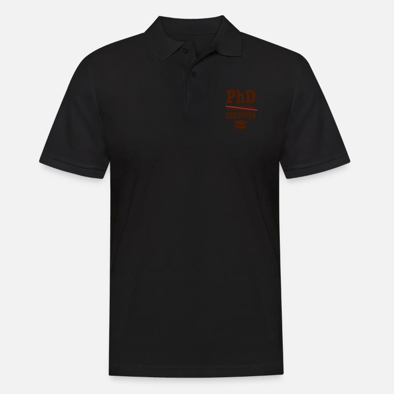 Phd survivor Student Geschenk - Männer Poloshirt - Schwarz