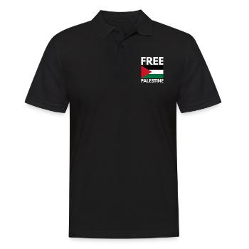 Libérer la Palestine - Polo Homme - noir - Devant - Kai (181cm)