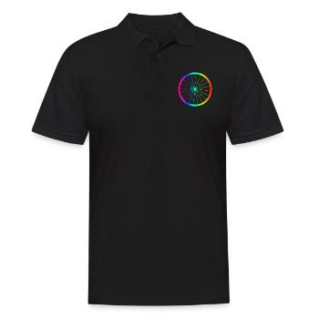 Bicycle Rainbow Rim - Men's Polo Shirt - black - Front - Kai (181cm)