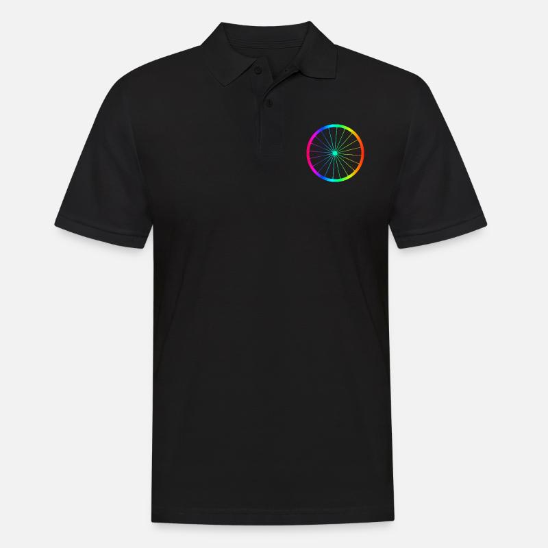 Cerchio arcobaleno per biciclette - Polo da uomo - nero
