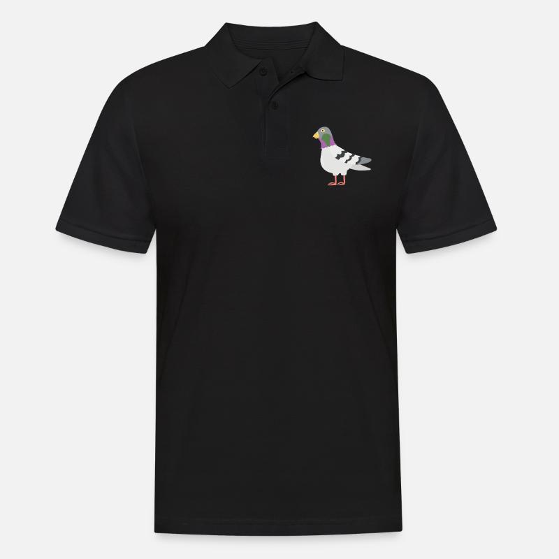 Taube - Männer Poloshirt - Schwarz