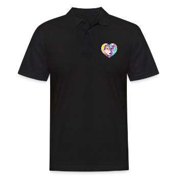 Hund - Männer Poloshirt - Schwarz - Vorne - Kai (181cm)