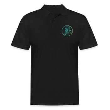 Floki Electric fade style - Men's Polo Shirt - black - Front - Kai (181cm)