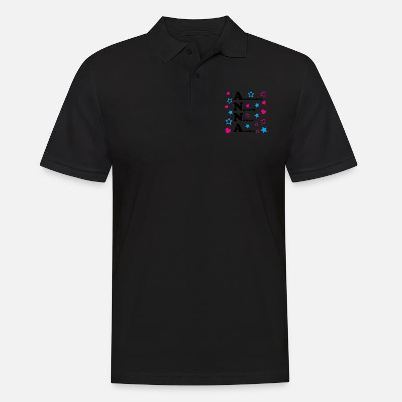 Anna - Männer Poloshirt - Schwarz