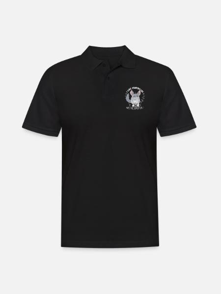 Chinchilla Funny Sayings - Men's Polo Shirt - black