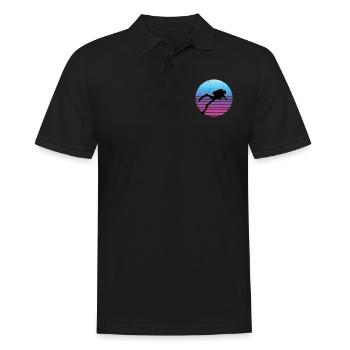 Tauchen Herren Damen Scuba Dive Retro Taucher - Männer Poloshirt - Schwarz - Vorne - Kai (181cm)