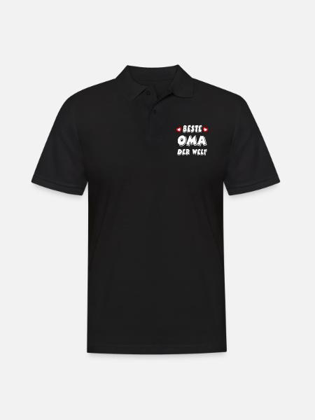 Oma - Männer Poloshirt - Schwarz