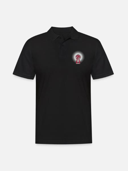 Strahlen Kaugummi Spender - Männer Poloshirt - Schwarz