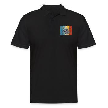 Drums Lustiges Geschenk Drummer Batterie - Männer Poloshirt - Schwarz - Vorne - Kai (181cm)