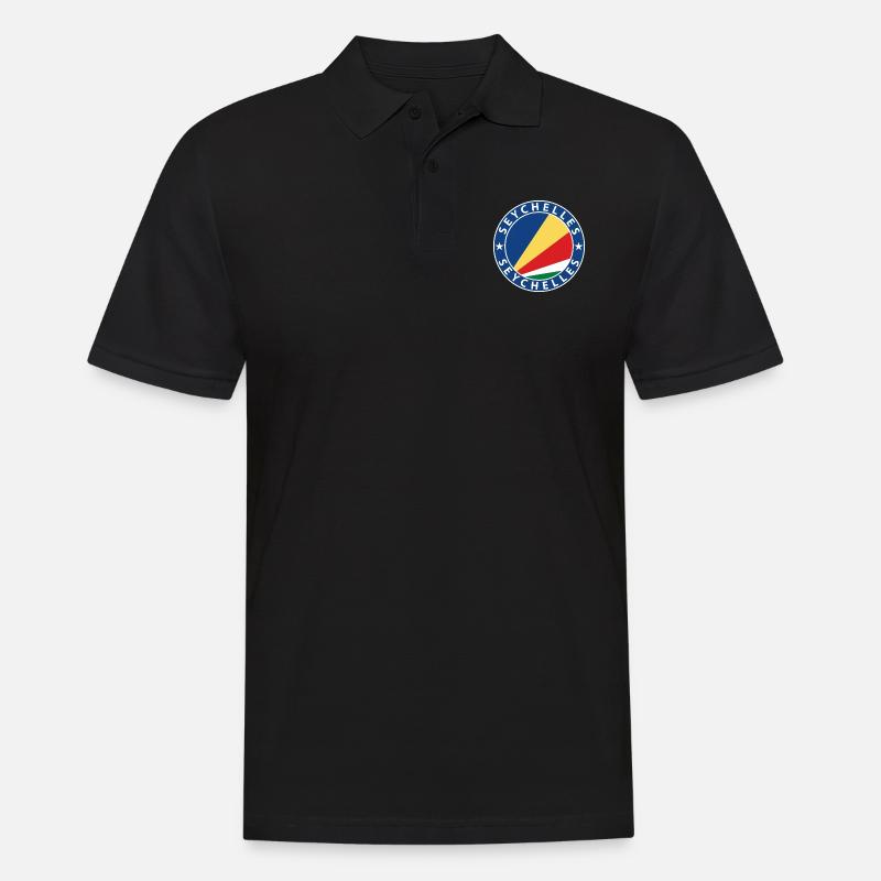 Seychellen - Männer Poloshirt - Schwarz