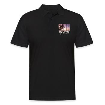 Maldives Indian Ocean Vintage Sunset - Men's Polo Shirt - black - Front - Kai (181cm)