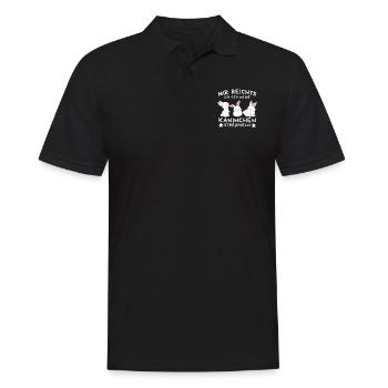 Mir reichts ich gehe meine Kaninchen streichen - Männer Poloshirt - Schwarz - Vorne - Kai (181cm)