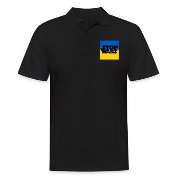 Ukraine - Männer Poloshirt - Schwarz - Vorne - Kai (181cm)