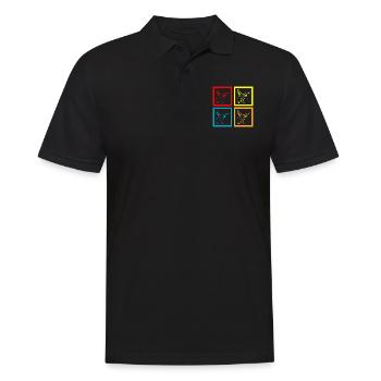 Donkey Esel - Männer Poloshirt - Schwarz - Vorne - Kai (181cm)