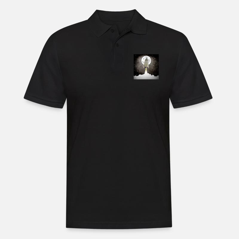 Alte Rakete hebt ab - Männer Poloshirt - Schwarz