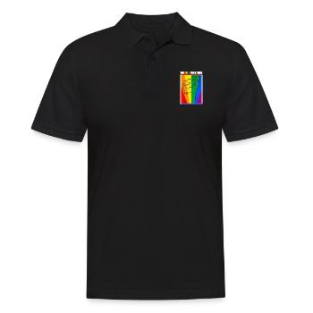 Nous nous élevons ensemble legal liberté coloré - Polo Homme - noir - Devant - Kai (181cm)
