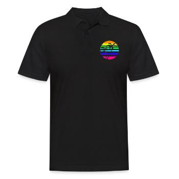 Palm trees | Summer | Sun | Holiday - Men's Polo Shirt - black - Front - Kai (181cm)