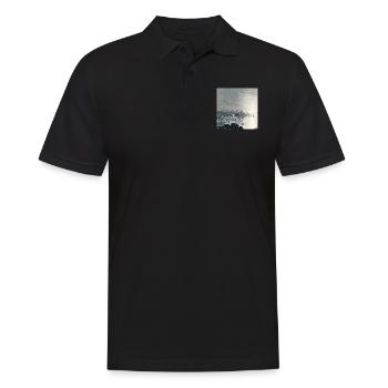 Ducks, Mallards and Swans on the lake at sunset - Men's Polo Shirt - black - Front - Kai (181cm)