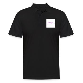 Sei die beste Version von dir - Männer Poloshirt - Schwarz - Vorne - Kai (181cm)