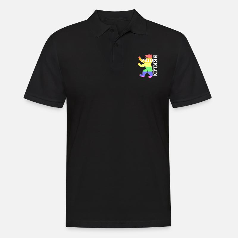 LGBT Berlin Pride Bär - Männer Poloshirt - Schwarz