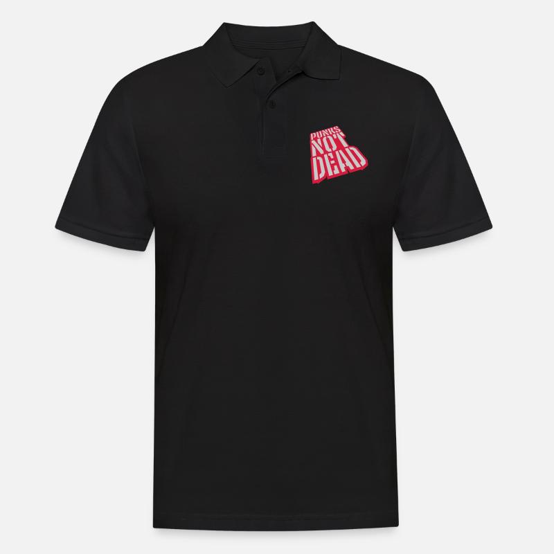 punks pas mort citation - Polo Homme - noir