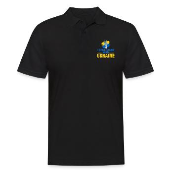 je suis encore soutiens Ukraine - Polo Homme - noir - Devant - Kai (181cm)