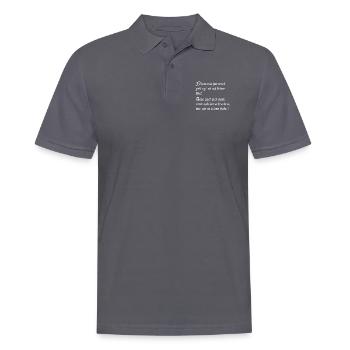 Leben - Männer Poloshirt - Anthrazit - Vorne - Nico (186cm)