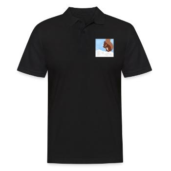Squirrel - Men's Polo Shirt - black - Front - Kai (181cm)