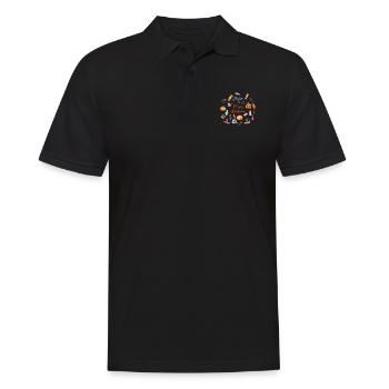 Happy Halloween - Männer Poloshirt - Schwarz - Vorne - Kai (181cm)