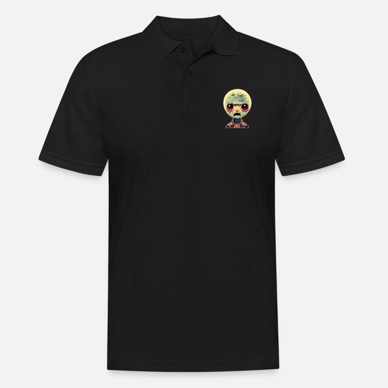 Space Zombie - Männer Poloshirt - Schwarz