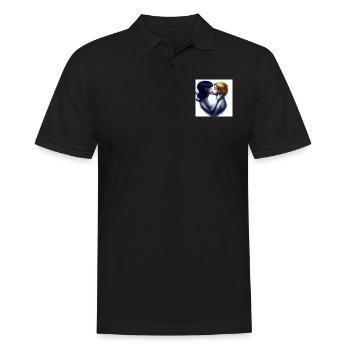 LGBT Queer kiss 🌈🌈 - Men's Polo Shirt - black - Front - Kai (181cm)