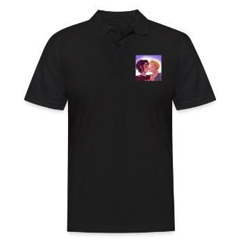 LGBT Queer kiss 🌈🌈 - Men's Polo Shirt - black - Front - Kai (181cm)