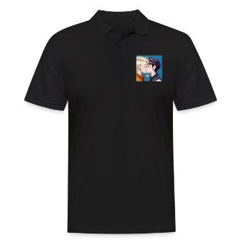 LGBT Queer kiss 🌈🌈 - Men's Polo Shirt - black - Front - Kai (181cm)