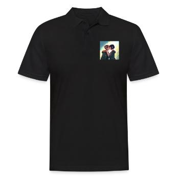 LGBT Queer kiss 🌈🌈 - Men's Polo Shirt - black - Front - Kai (181cm)
