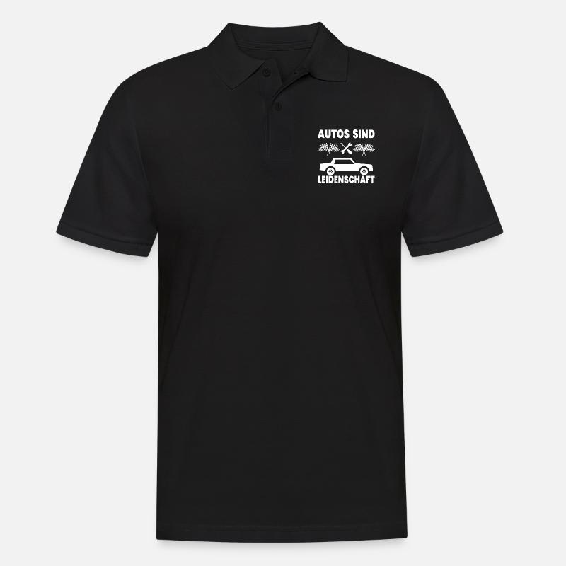 Auto - Männer Poloshirt - Schwarz