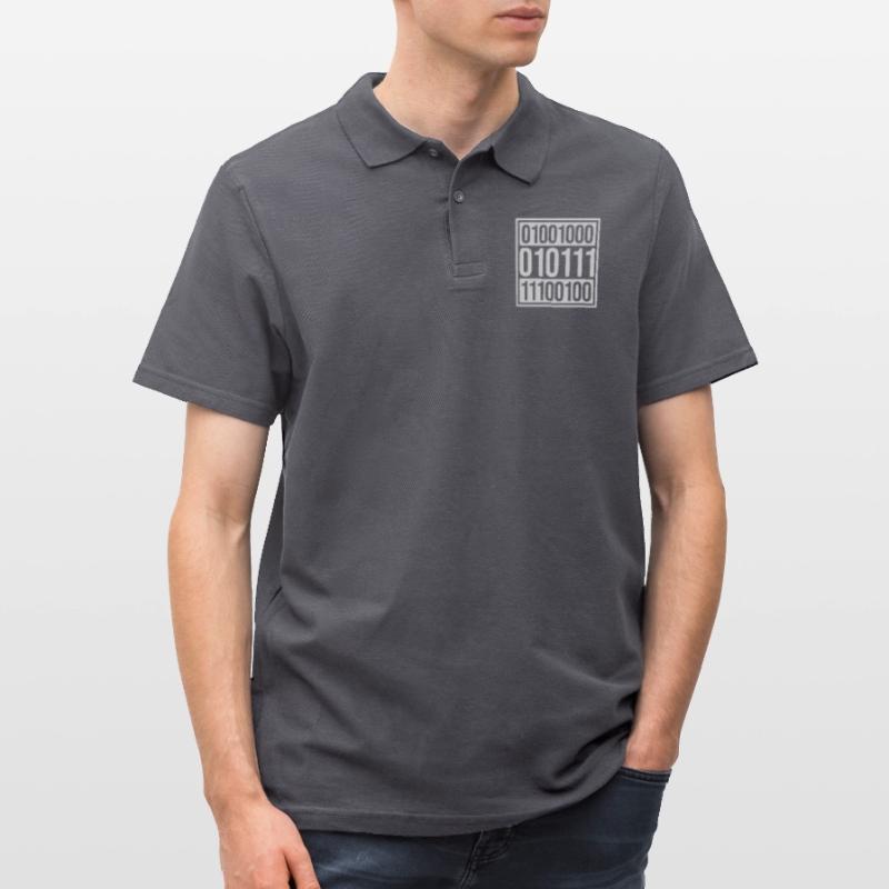 Binary Code Program Language Men's Polo Shirt
