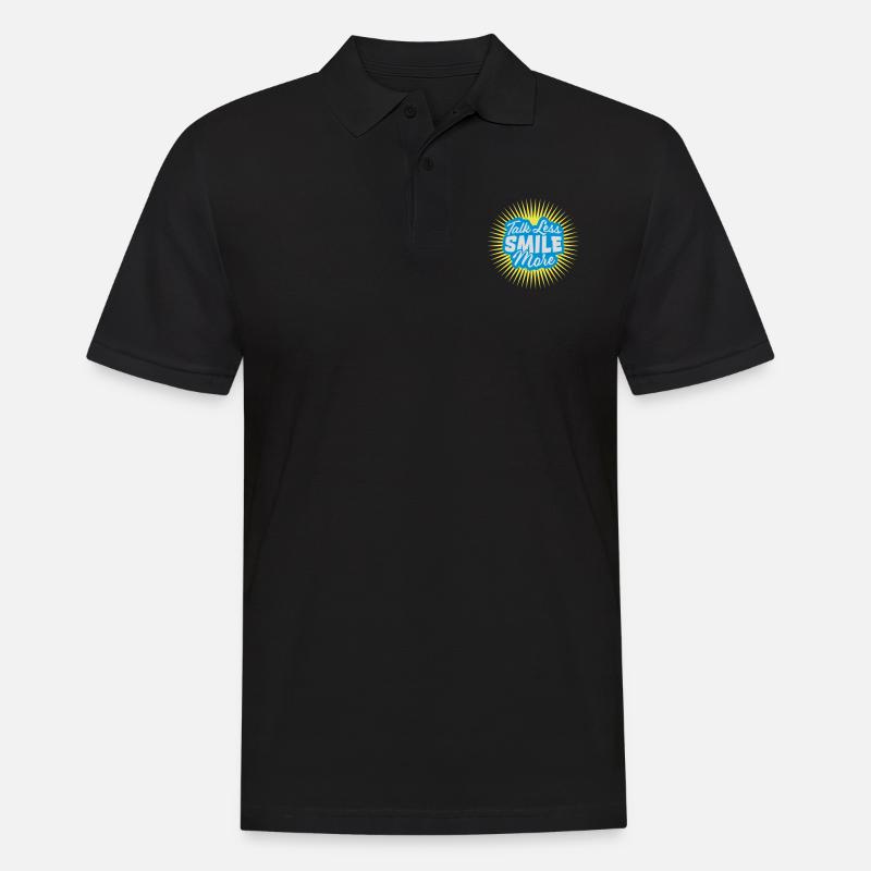 talk less smile more - Männer Poloshirt - Schwarz