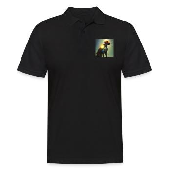 Le chien de l’univers - Polo Homme - noir - Devant - Kai (181cm)