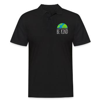 you can be kind - Männer Poloshirt - Schwarz - Vorne - Kai (181cm)
