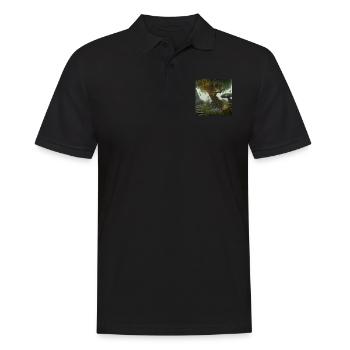 Magischer Wald - Männer Poloshirt - Schwarz - Vorne - Kai (181cm)