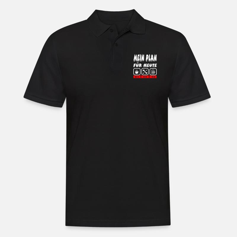 Auto - Männer Poloshirt - Schwarz