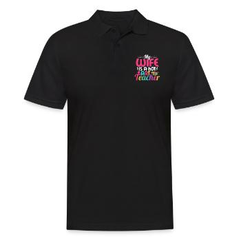 Ma femme est une professeure d’art chaude Éducation artistique - Polo Homme - noir - Devant - Kai (181cm)