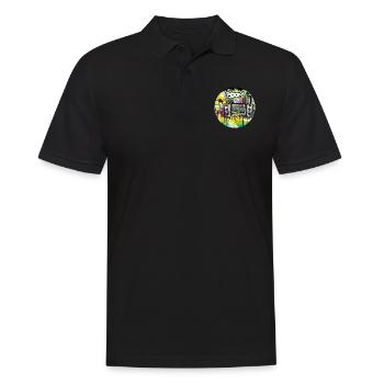 Boom Box with Smiley - Graffiti - Men's Polo Shirt - black - Front - Kai (181cm)