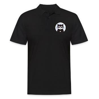 Raccoons Cute Cartoon Raccoon 4 - Men's Polo Shirt - black - Front - Kai (181cm)