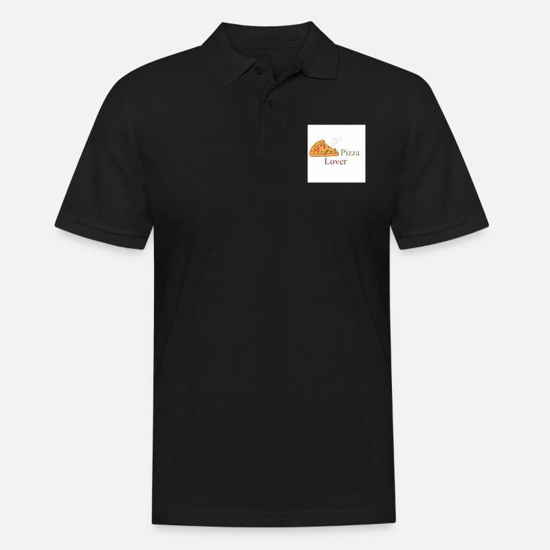 Pizza Lover - Männer Poloshirt - Schwarz